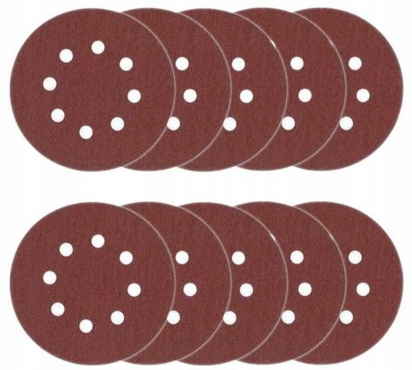 Papier Ścierny Na Rzep Pad Krążek Dysk 125 mm Krążki 100 szt P24 Z Dziurami