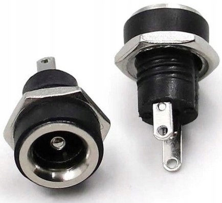 GNIAZDO ZASILAJĄCE DC PRZEJŚCIE 2,1/5,5mm ZASILANIA LUTOWANE PRZYKRĘCANE EAN (GTIN) 5904384714254