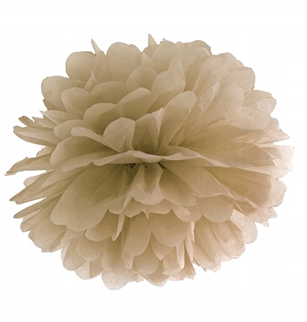 

Pompon z bibuły, dekoracja ślubna Złoty 25cm