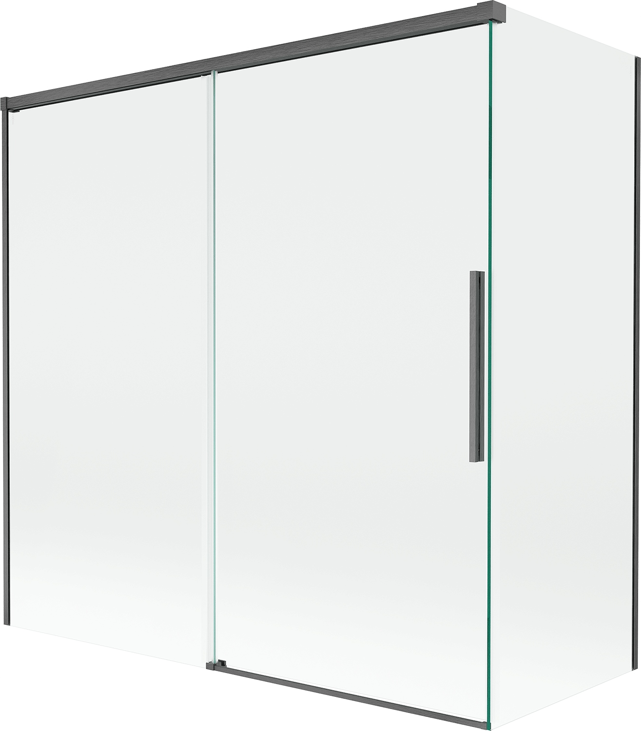 Mexen Rox Parawan Nawannowy 2-SKRZYDŁOWY 160 70X150 Transparent Gun Gray
