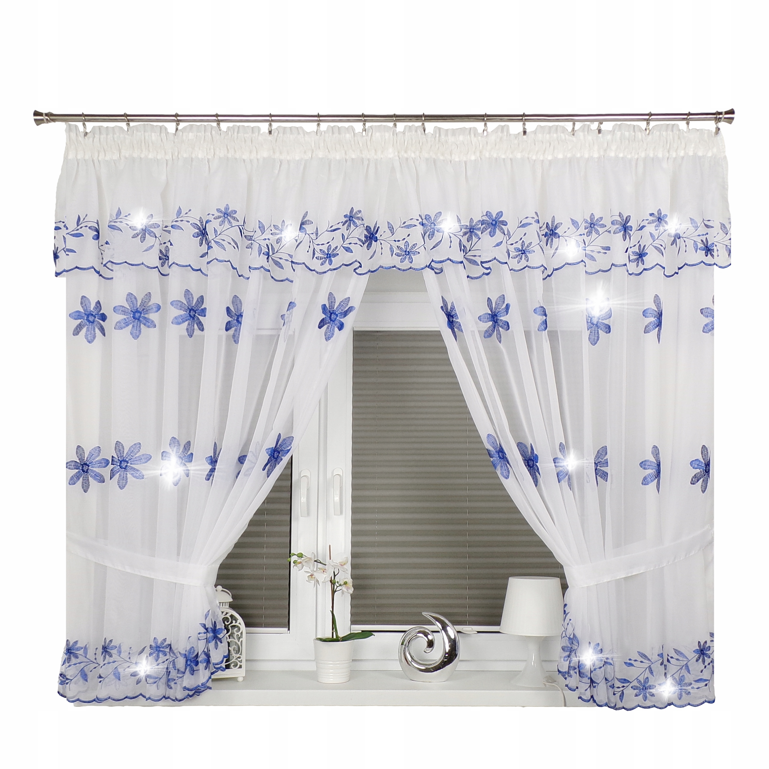 

Firana Gotowa Haftowana 150X400 Woal Upięcia Emb