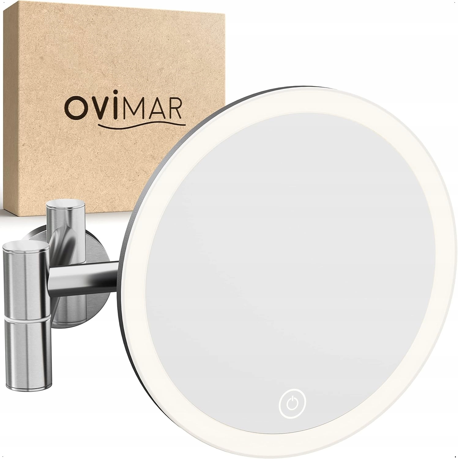 Lustro Kosmetyczne Led Ovimar Vorupor 5x Ścienne Magnetyczne