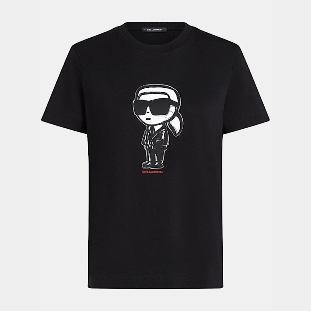 Dámské černé tričko Karl Lagerfeld S