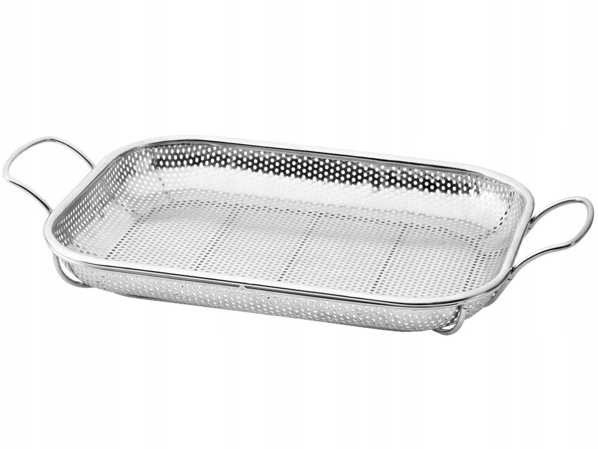 Grilovací tácek z nerezová ocel Burns & Barkles obdélníkový 45 x 28 cm