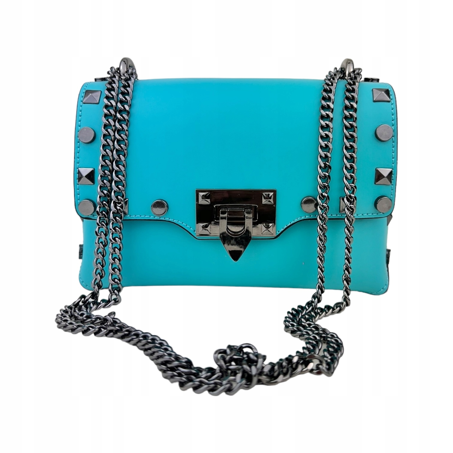 Dámská kabelka z přírodní kůže Prima-M Azurová