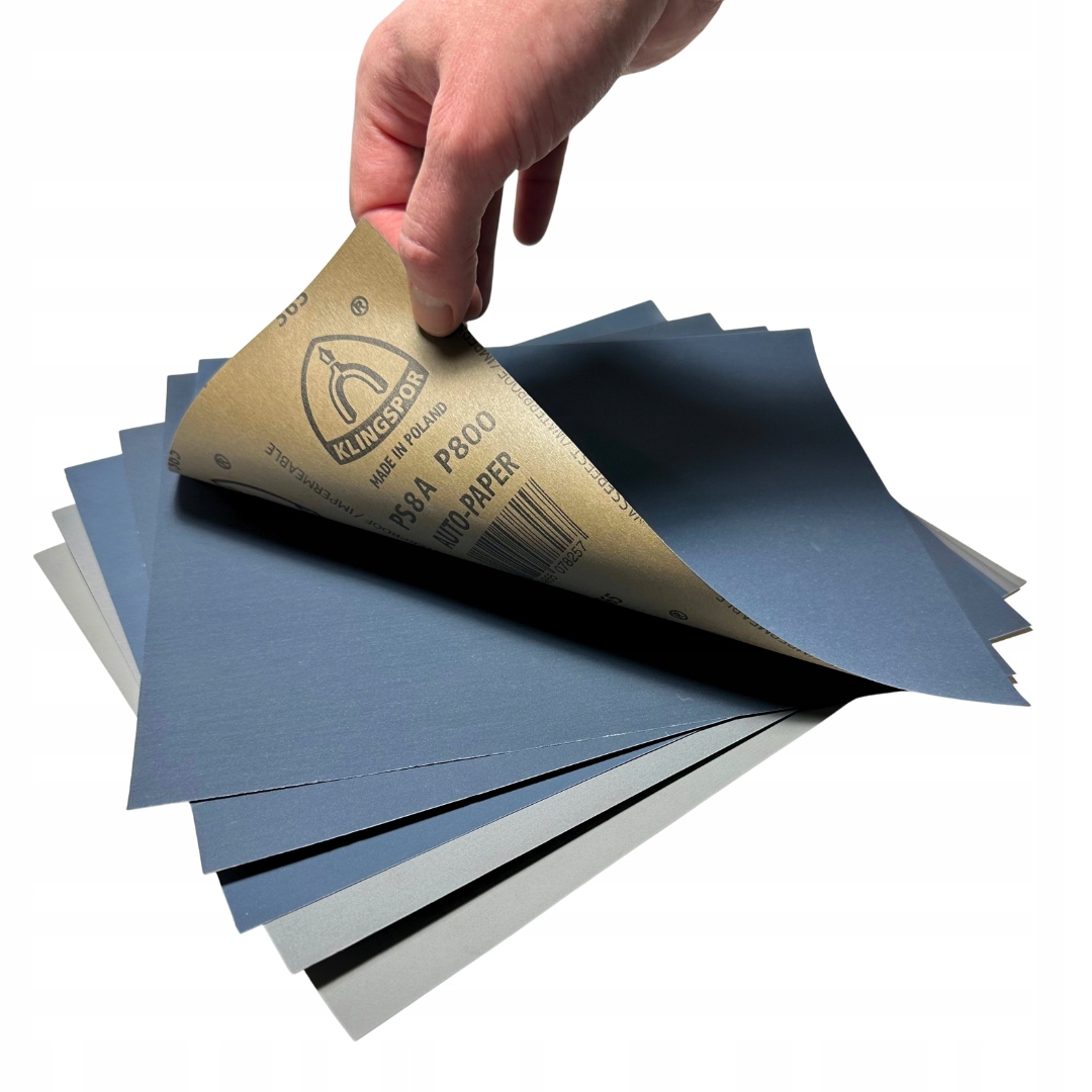 Zestaw papier ścierny wodny arkusz P400 - P3000 10 sztuk