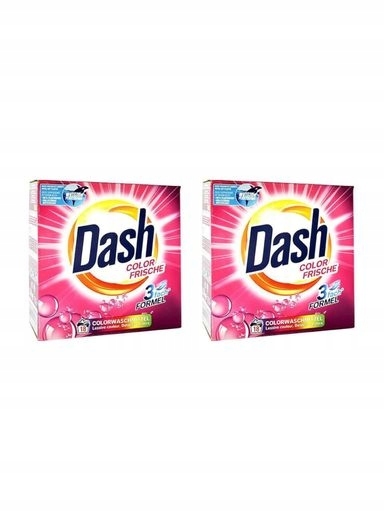 Levně 2x 2x Prášek na praní Dash Color Frische 18 praní 1,17 kg