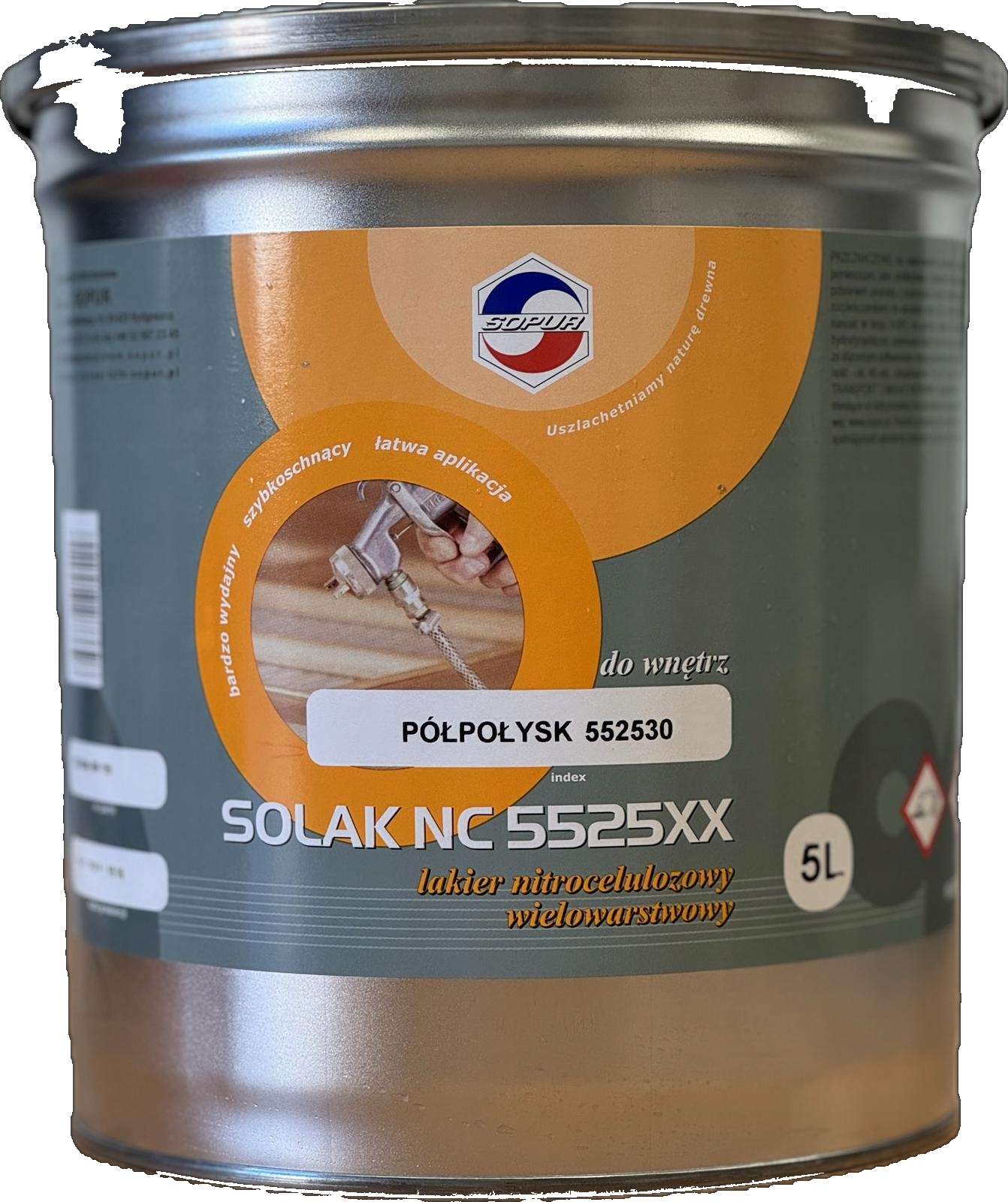 Lakier Sopur Solak Nc półpołysk 552530 op. 5L