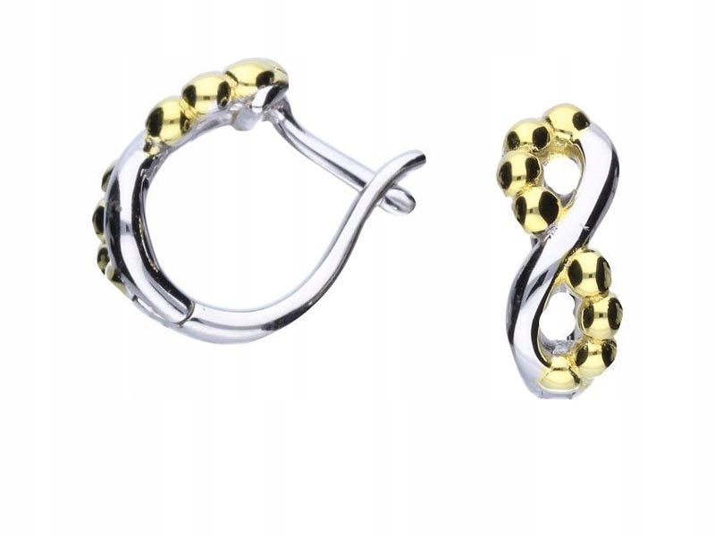 Stříbrné 925 částečně pozlacené náušnice 4,19 g, módní a elegantní jako dárek