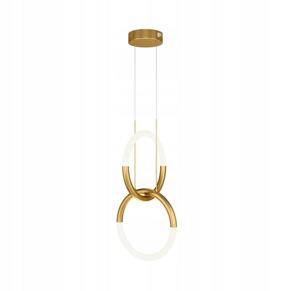 Závesná dizajnová lampa zlatá s dvoma Led kolesami 3000K do obývačky Maytoni