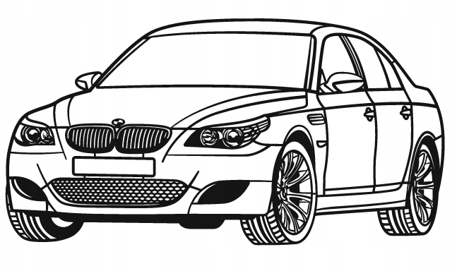 nástěnná dekorace Obraz Auto Bmw 2005 E60 M5 Perspective