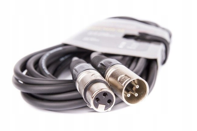 Kabel XLR Męski - XLR damski Canon Mikrofonowy 15m Złącza XLR - XLR