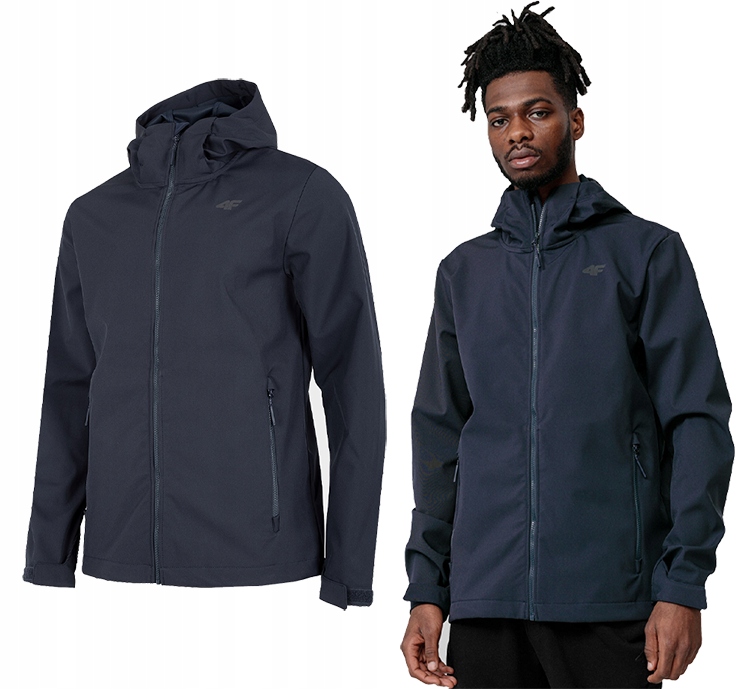 Softshell 4F pánská sportovní bunda SFM001 nepromokavá Námořnická Modrá S
