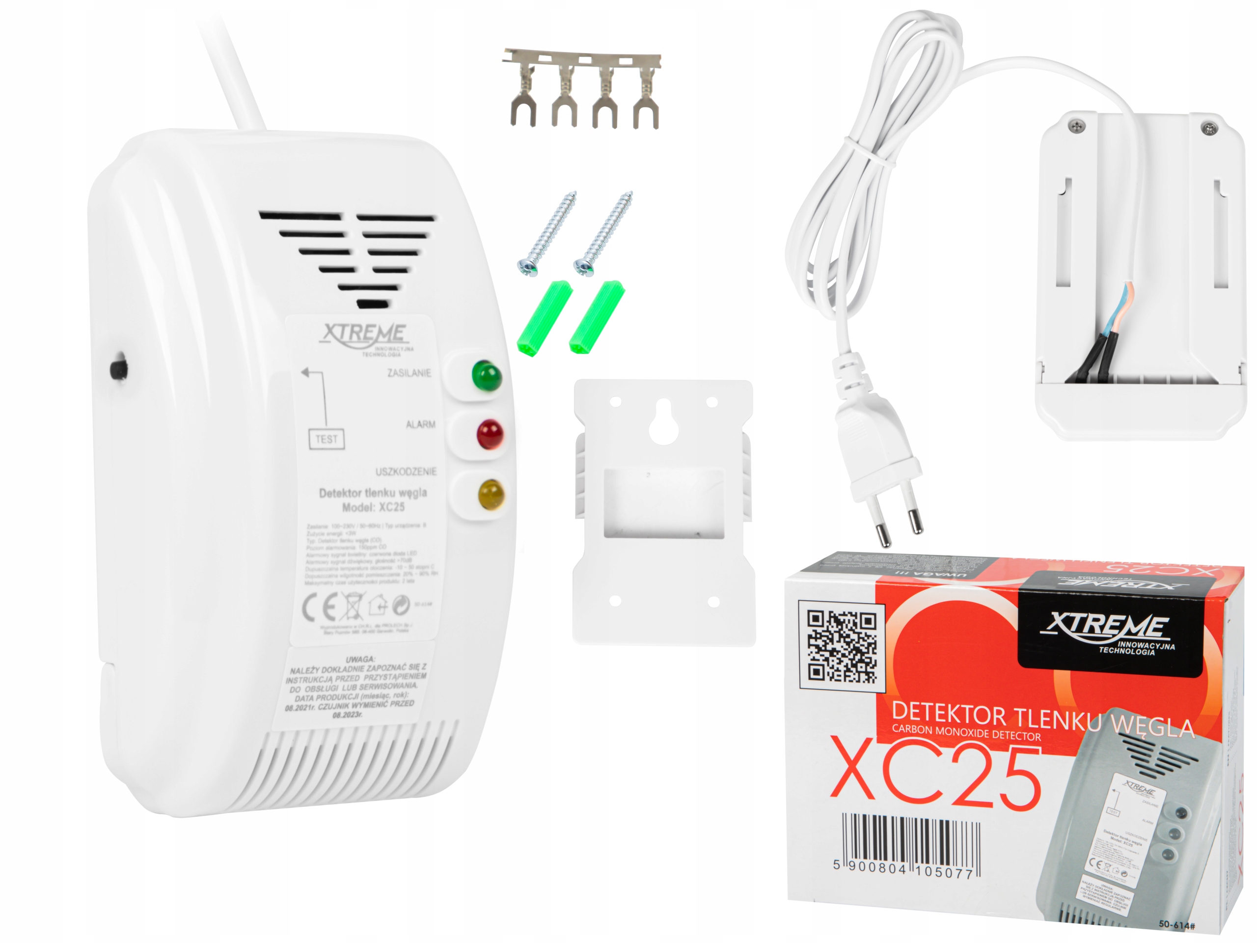 

Czujnik czadu Xtreme detektor tlenku węgla Co 230V