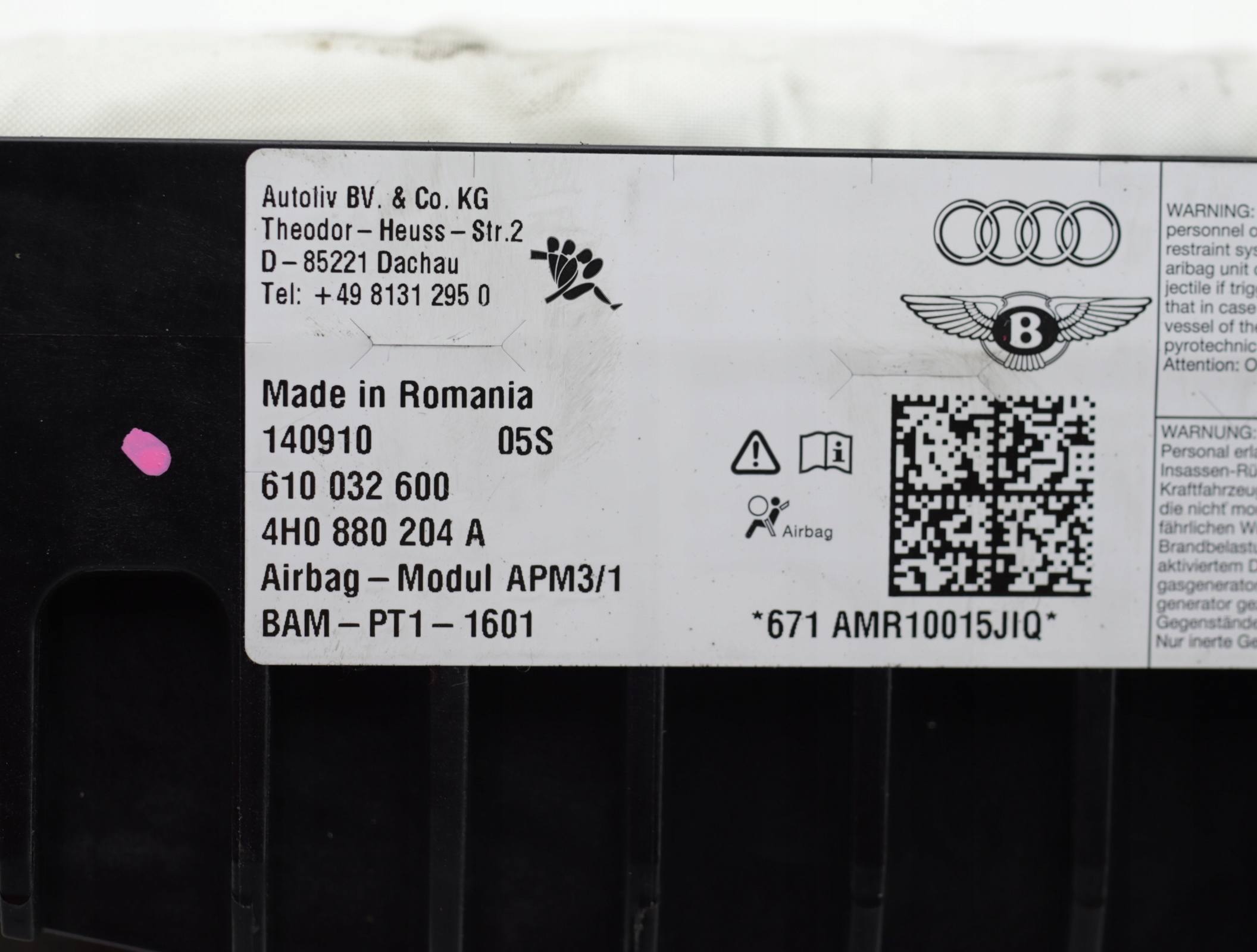 airbag airbag spolujezdce AUDI A8 D4 4H0880204A