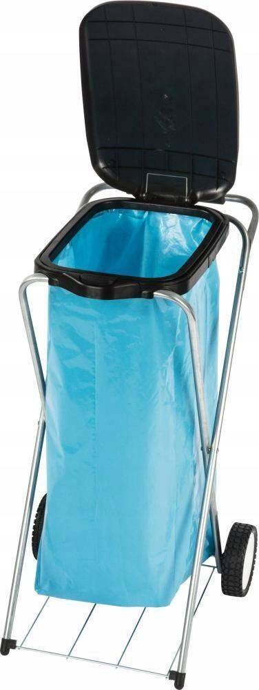 Levně Odpadkový koš 1x120l, s víkem černý,jízdný