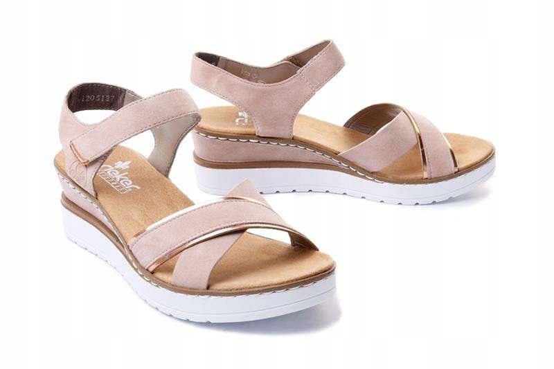 Rieker sandały damskie V38G9-31 koturn rozmiar 40