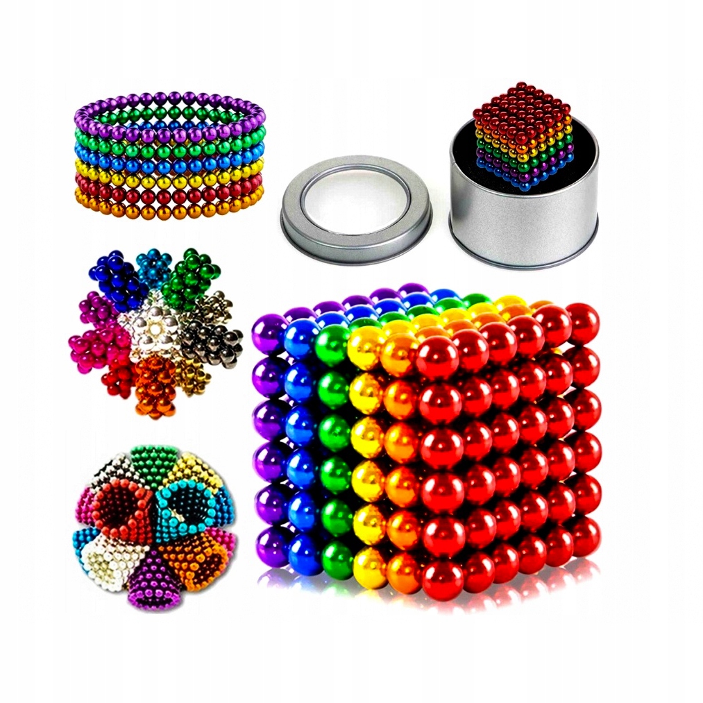 

Neocube Kulki Magnetyczne 216 Sztuk 5MM Tęczowe