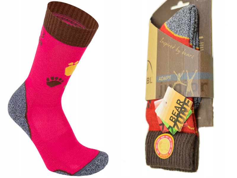 

Skarpetki kids Brbl Berwyn trekkingowe 31-34 fuxia