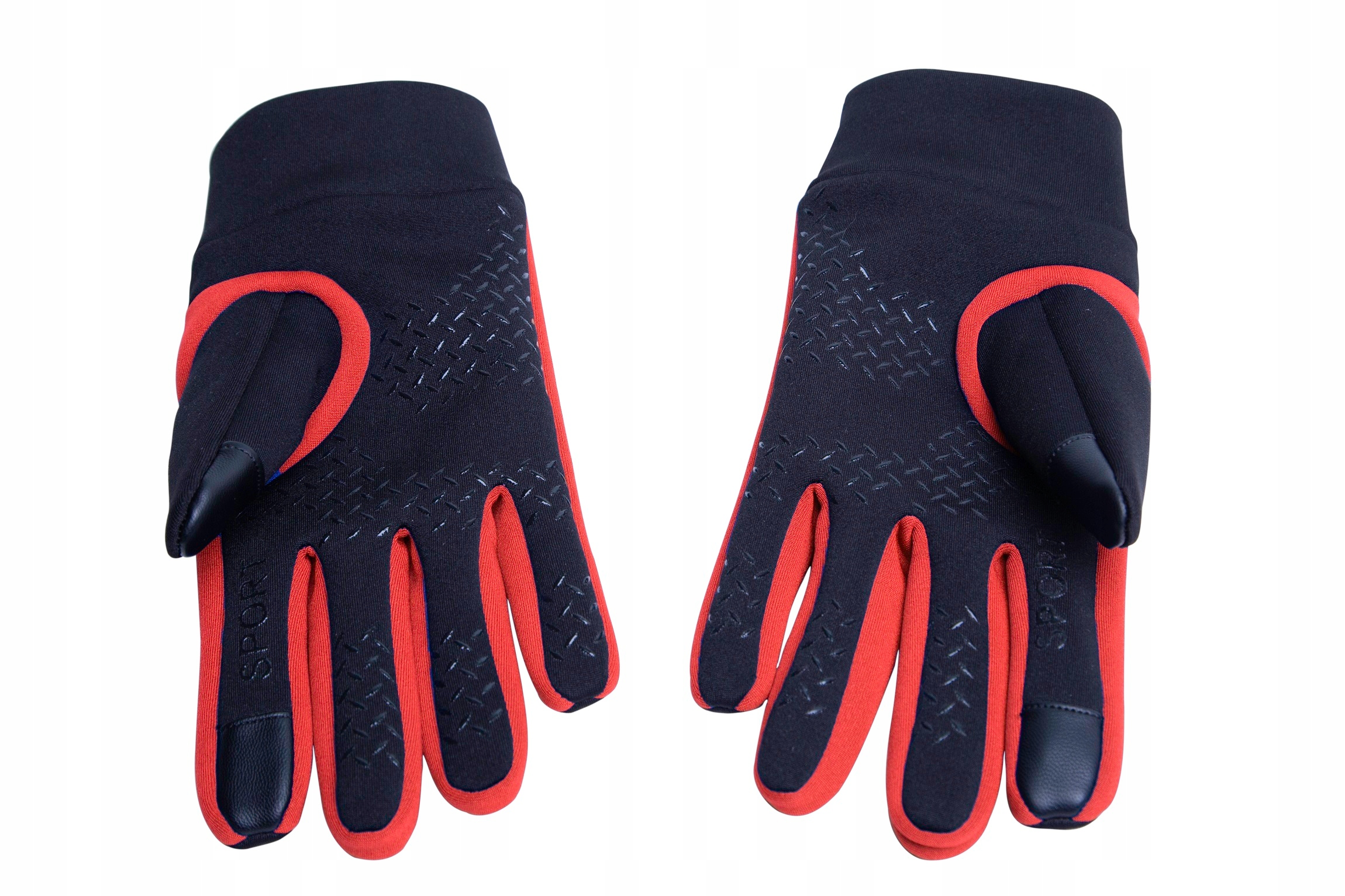 RĘKAWICZKI ROWEROWE ZIMOWE L MĘSKIE DAMSKIE CZARNE ODBLASK DOTYKOWE CIEPŁE Stan opakowania oryginalne