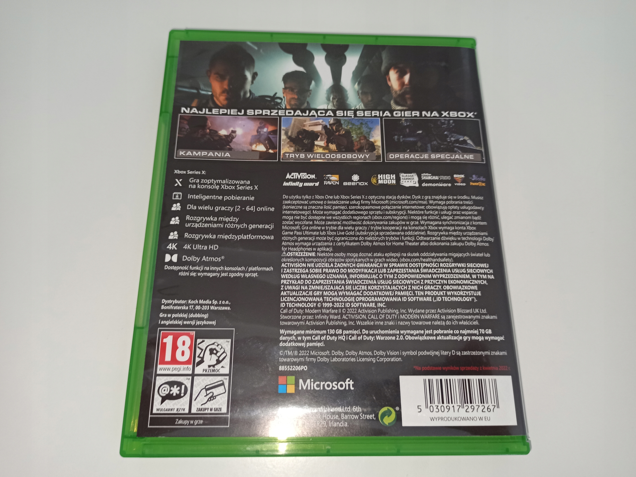 CALL OF DUTY MODERN WARFARE II PL dubbing okład PL EAN (GTIN) 5030917297199