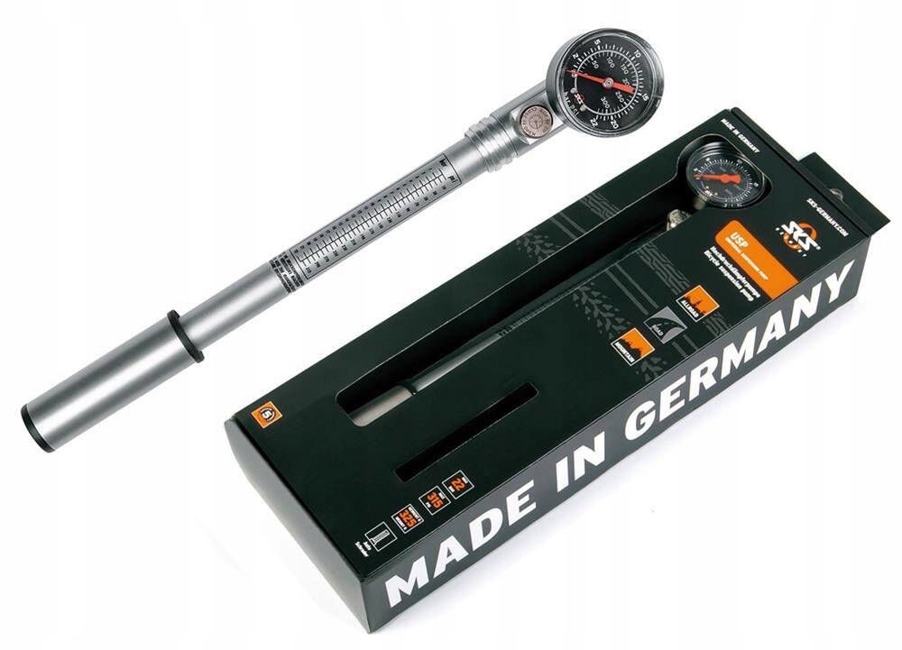 Pumpička tlumiče Sks Usp stříbrná s manometrem