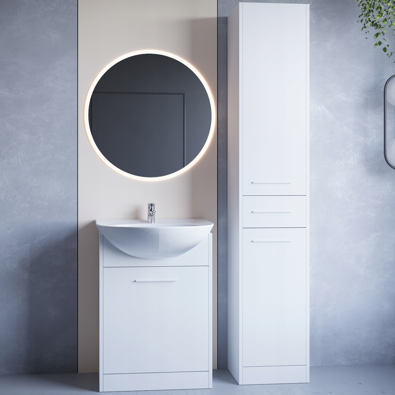 ZESTAW MEBLI ŁAZIENKA DĄB ARTISAN LED NEPPA LONG - HIGIENICZNY I ELEGANCKI Wykończenie matowe