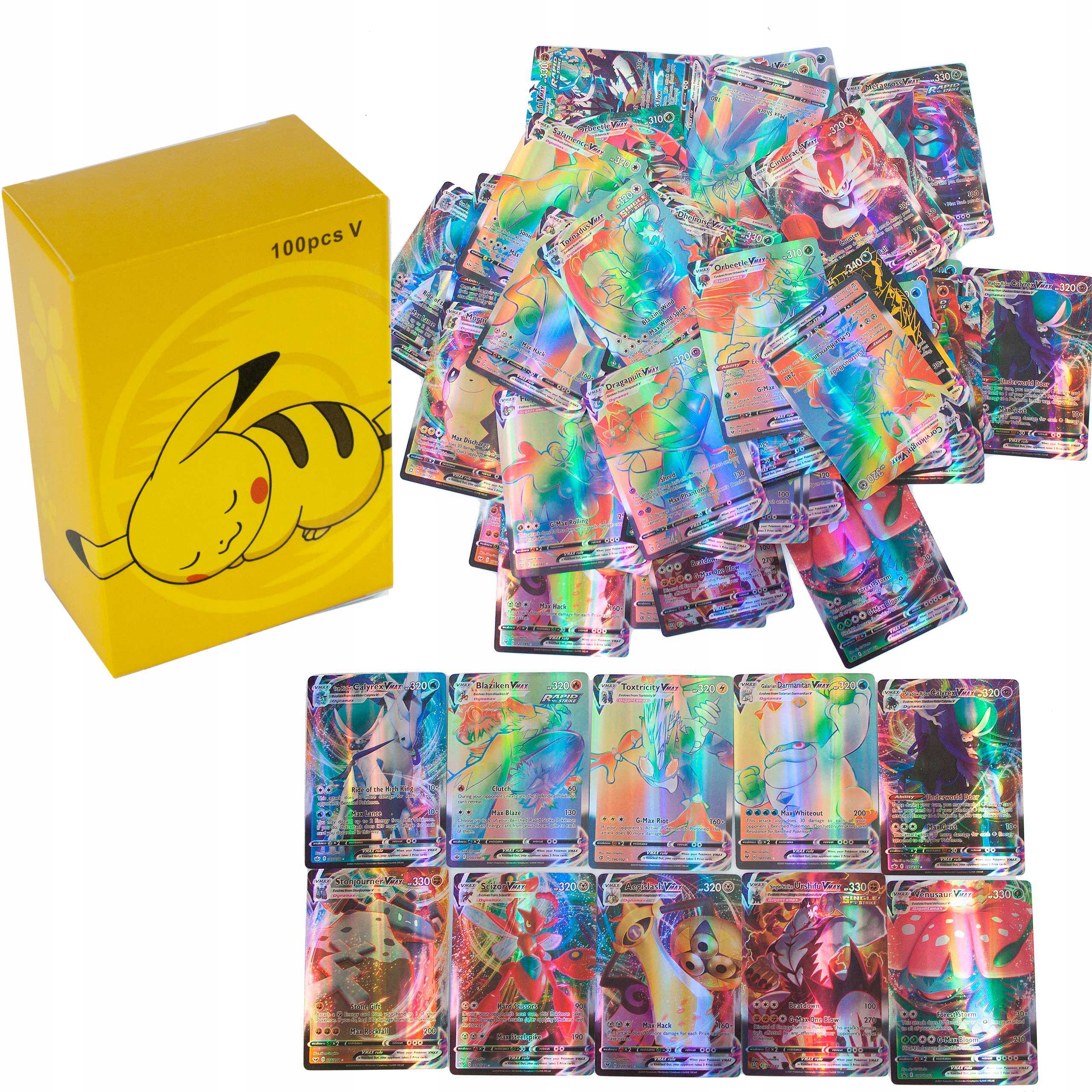 

Karty Pokemon Go Vmax Zestaw Zestaw 100 szt