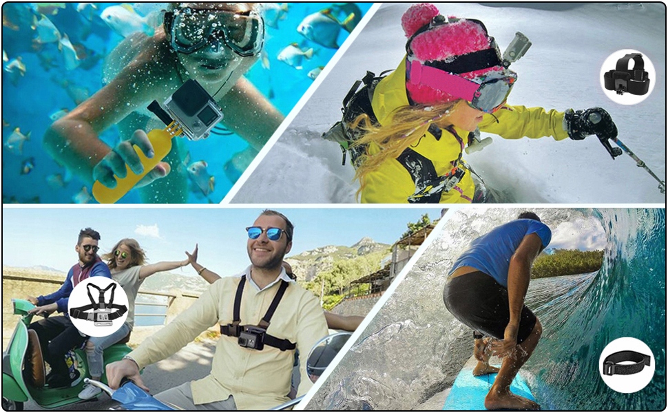 ZESTAW AKCESORIÓW DO KAMERY SPORTOWEJ ETUI CZARNE Waga produktu 480 g