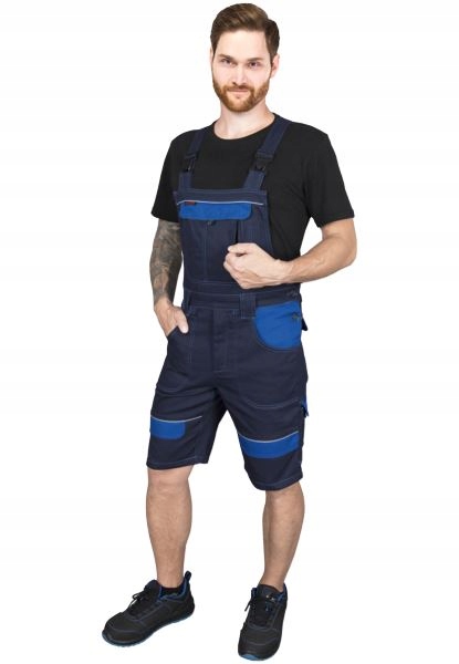 Spodnie robocze męskie ogrodniczki spodenki z krótkimi nogawkami bawełna 54