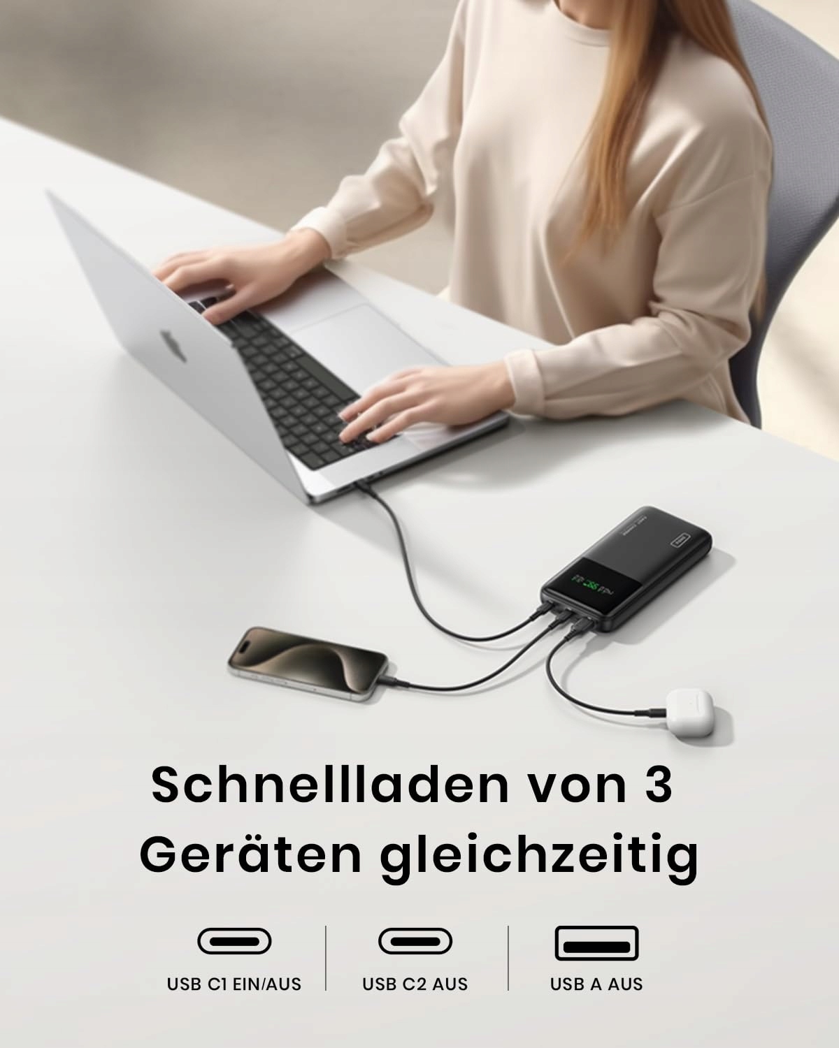 INIU Power Bank 27000mAh 140W USB C Dla Telefonów i Laptopów — miniatura 6