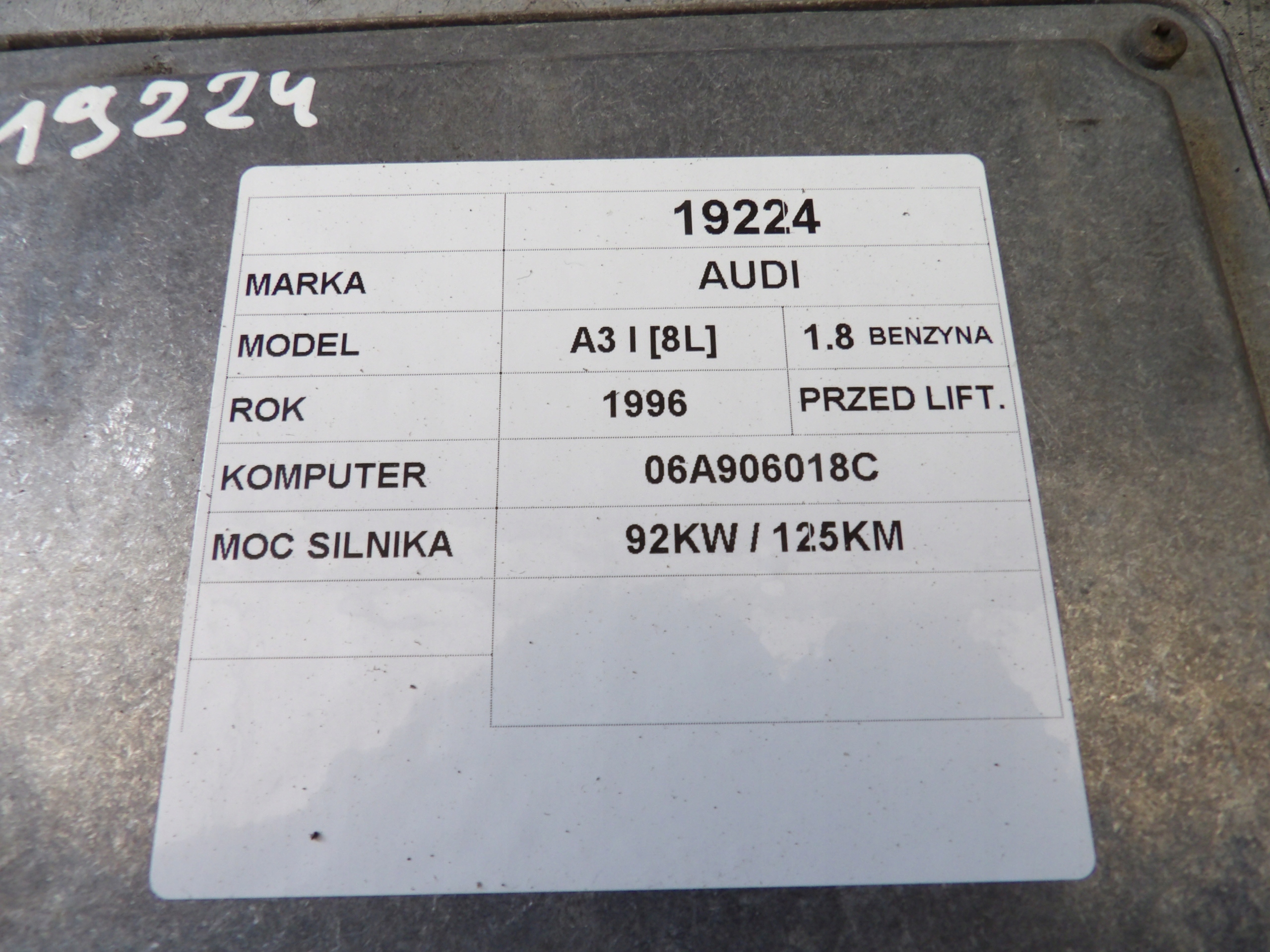 AUDI A3 UND 8L COMPUTER, BEDIENTEIL 06A906018C, 0261204126/ 127