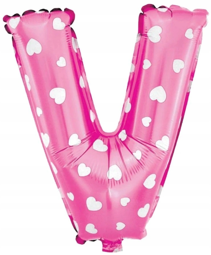 

Balon Litera V Różowy foliowy 80cm na urodziny