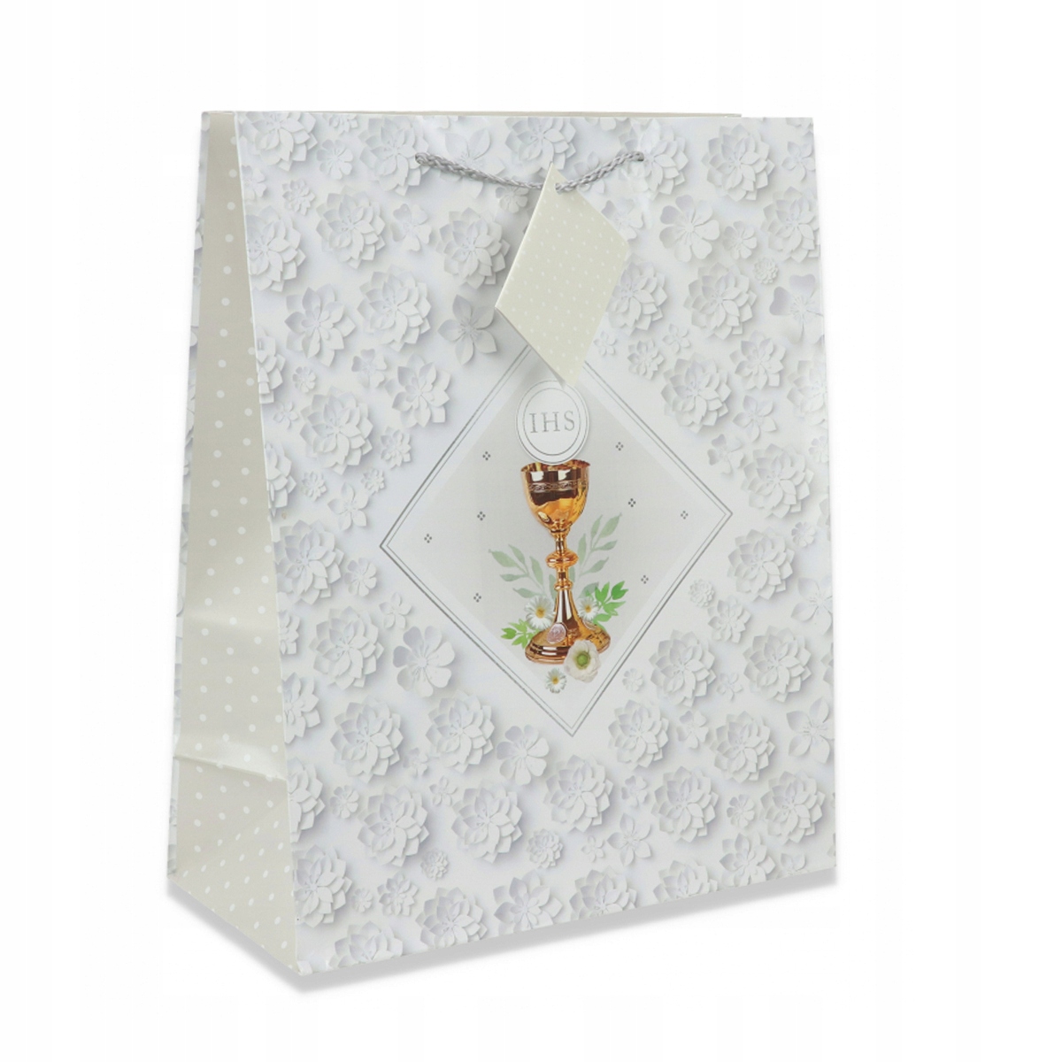 TOREBKA NA PREZENT KOMUNIA KOMUNIJNA BIAŁA 23x18