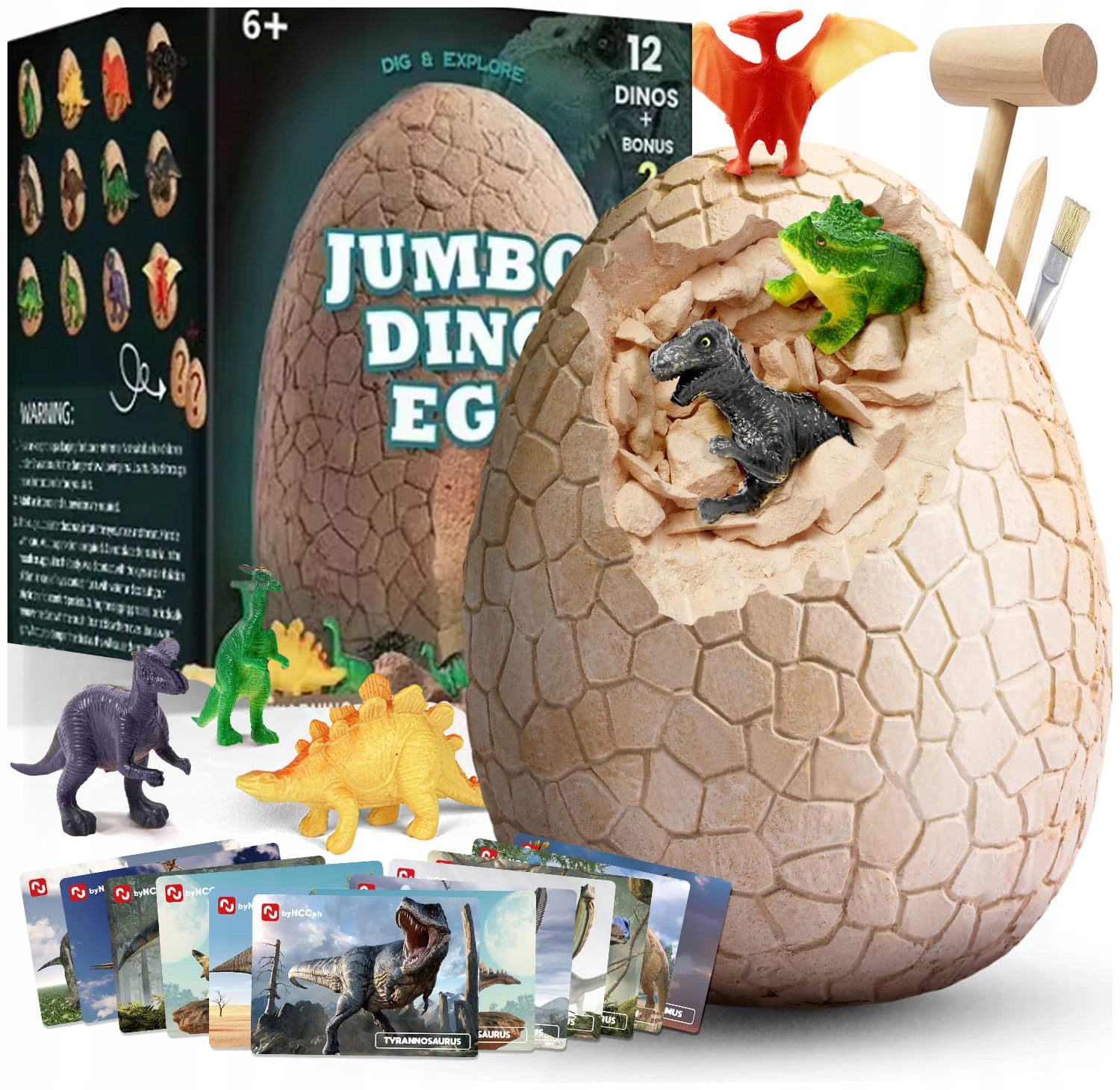 JAJKO JUMBO DINOZAURA XXL WYKOPALISKA KOPALNIA SKAMIELINA ARCHEOLOG PARK