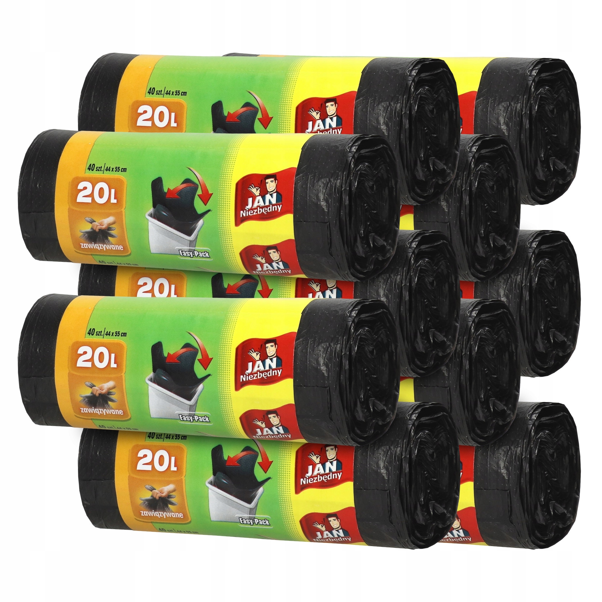 

Worki na śmieci 20l czarne EasyPack (40) 10 opak