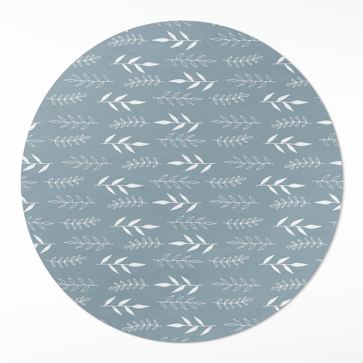 Vinylový okrúhly koberec Minimalistická ilustrácia vetvičiek a listov ⌀ 100 cm