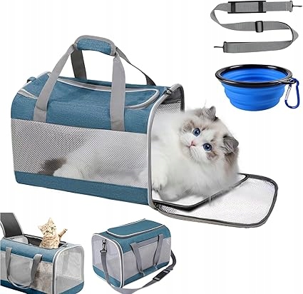 Levně Přepravka pro zvířata pro kočky, psa do 7 kg Modrá