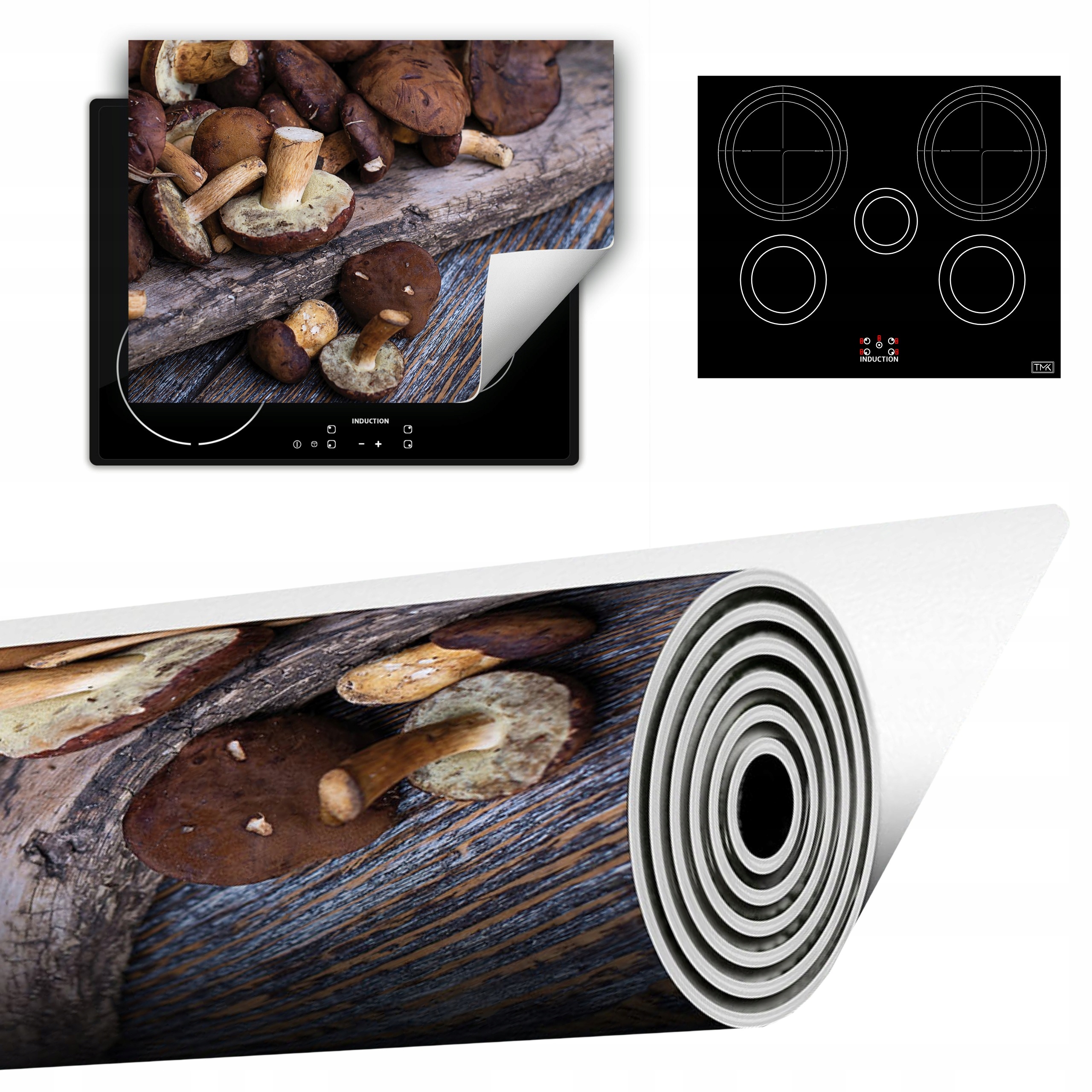 Vinylová Podložka Do Kuchyně Více Místa 70x52 houby dřevo