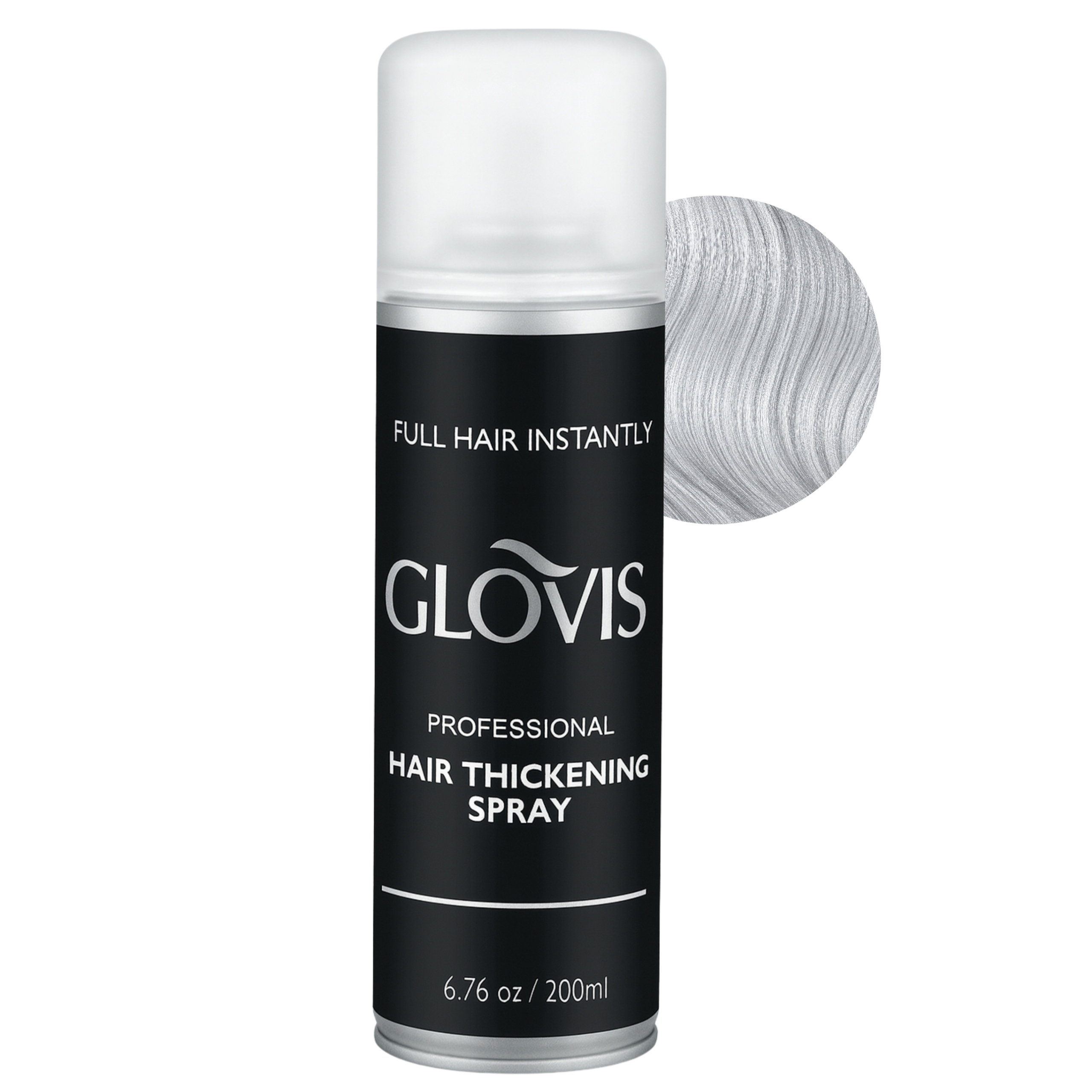 Glovis Mikrovlákna Šedá 200 Ml Zahušťování Maskování Alopecie