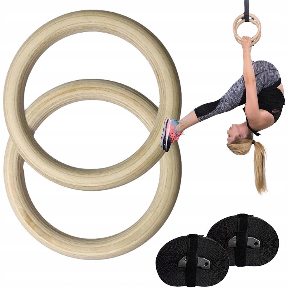 2X Profesionální dřevěná gymnastická kolečka, gymnastická kolečka