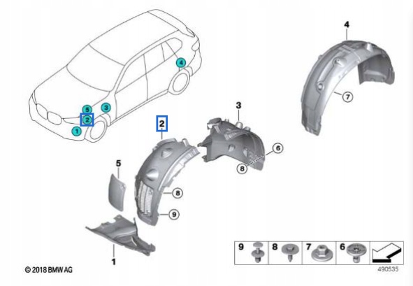 NADKOLE PRZÓD CZ PRZEDNIA BMW X5 G05 18- 7424905