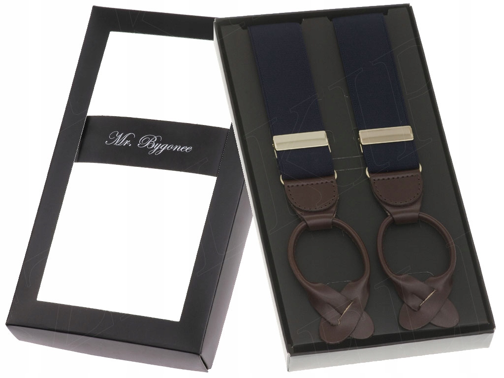 Szelki Męskie PRESTIGE Na Guziki GRANATOWE 120cm