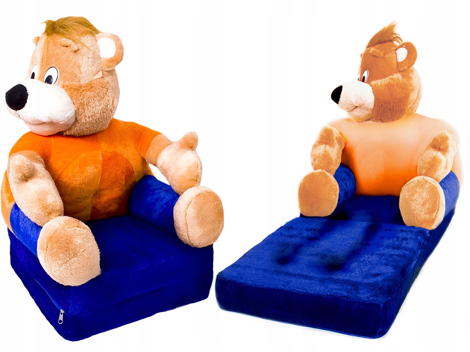 

Pluszowy fotelik rozkładany miś XL leżanka