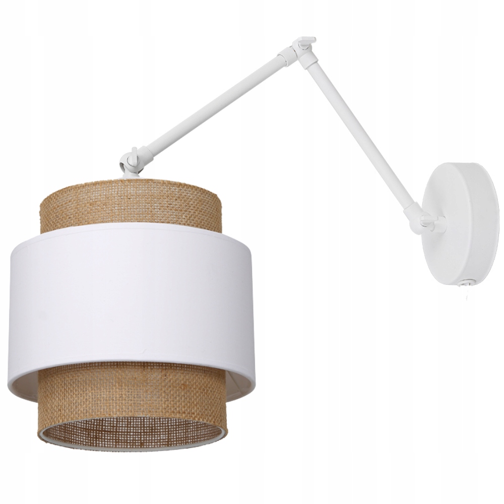 

Lampa Ścienna Kinkiet Jutowy Regulowany Warstwowy