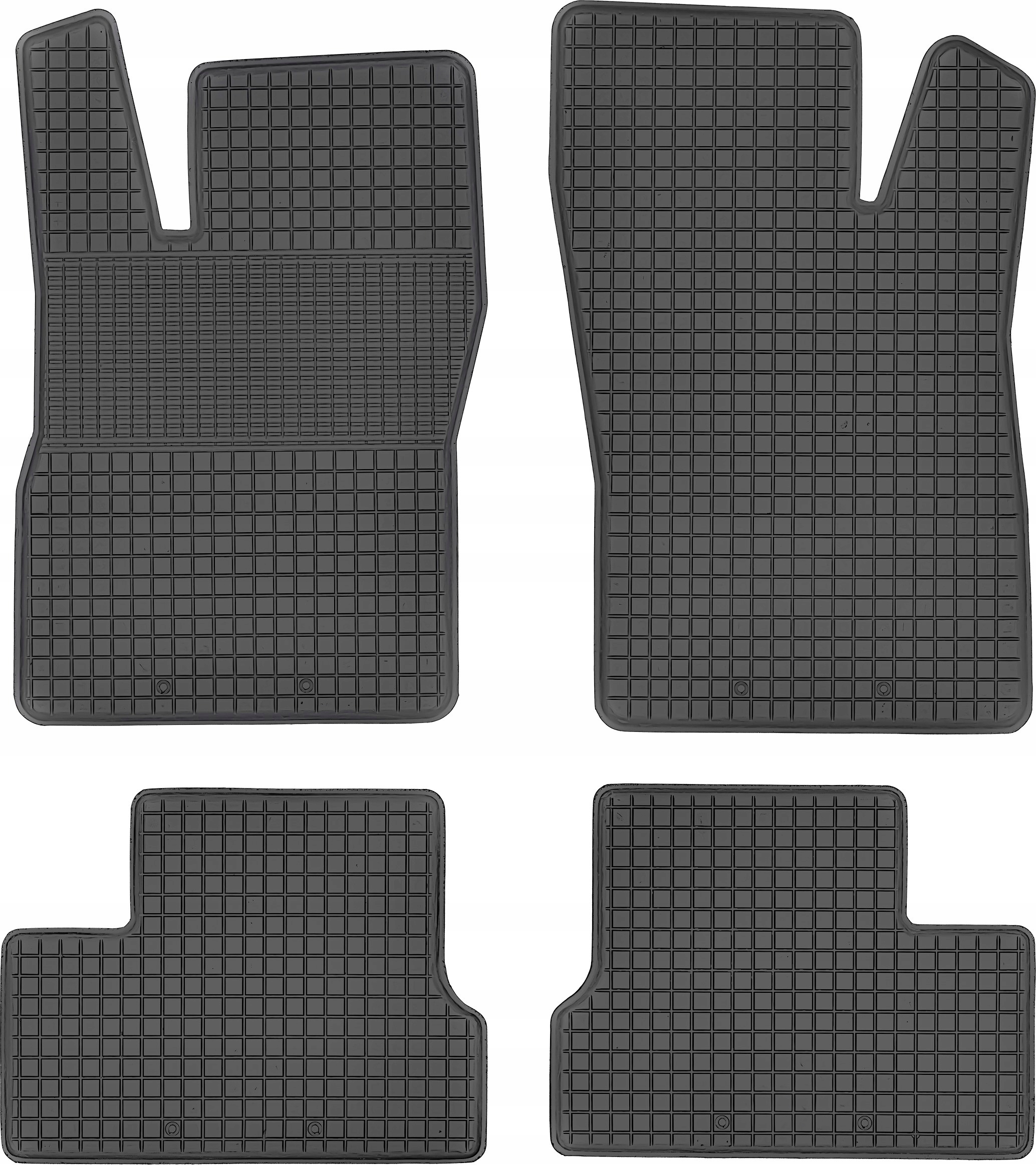 Dywanki gumowe uniwersalne do samochodu Rant 1.5 cm Komplet Czarne