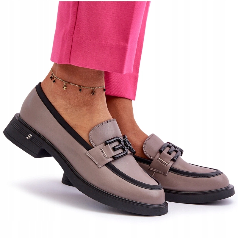 Elegantní Dámské Mokasíny Z Přírodní Kůže Vinceza Tmavě Béžové 37