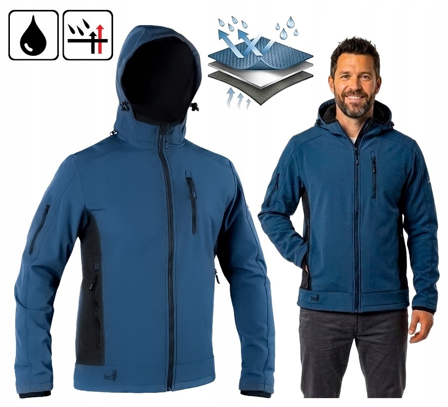 Kurtka męska Softshell Robocza Membrana wiosenna Wodoodporna 10 000!