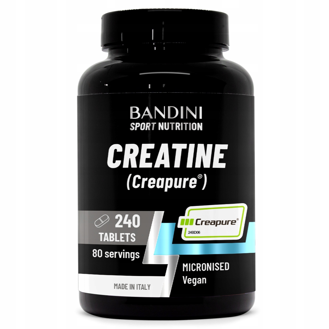 Bandini Kreatin Creapure 240 Tablet 100% Veganský Do posilovny a před trénink