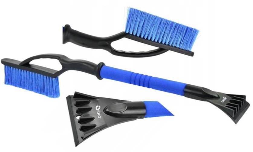 SKROBACZKA SZCZOTKA ZMIOTKA DO SZYB SKROBAK CIEPŁA RĄCZKA 2w1